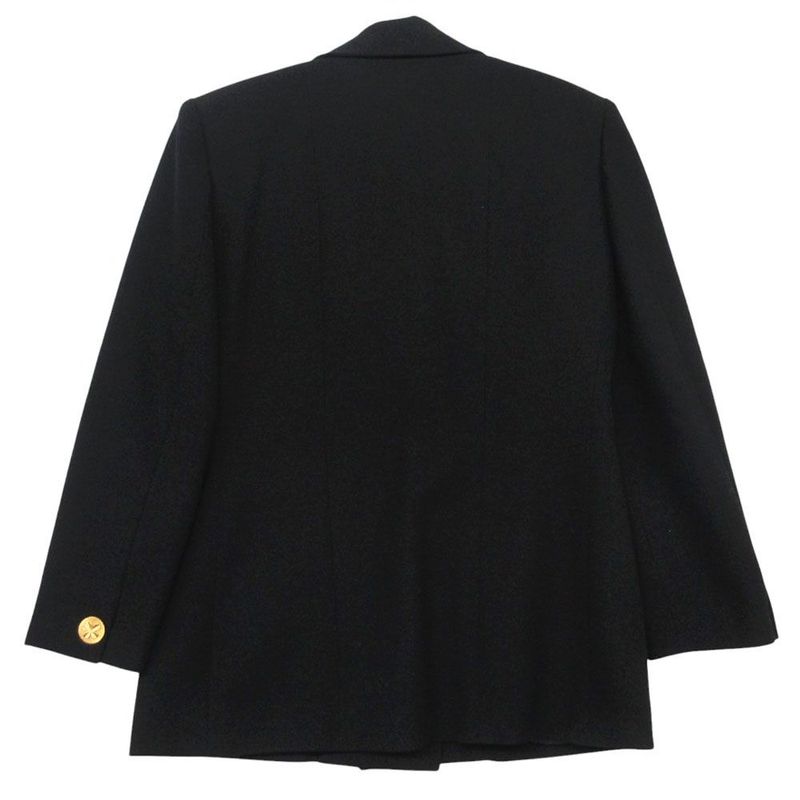Chanel Vintage CC Logo Gold Button Skirt Double Breasted 38