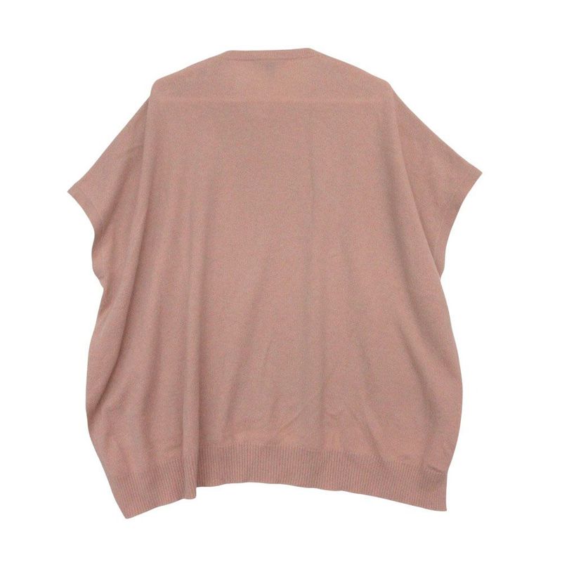 Louis Vuitton Cashmere Knit Sweater Wide Side Slit Pink