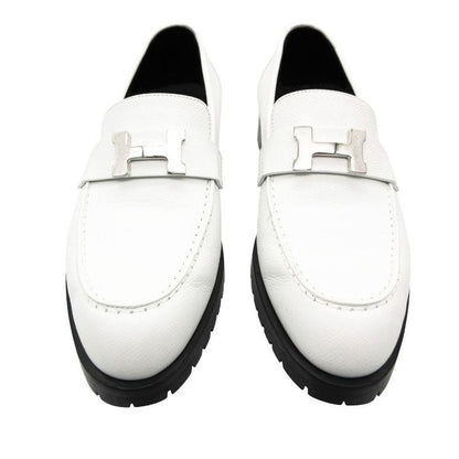 Hermes Lofa Moccasins Faubourg Veau Epsom White 37