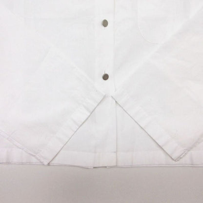 Chanel Quality Shirt Blouse Long Sleeve Wide CC Logo Button Inside Out Top White