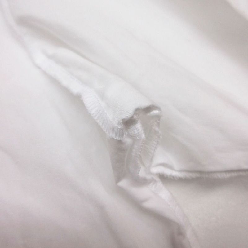 Chanel Quality Shirt Blouse Long Sleeve Wide CC Logo Button Inside Out Top White