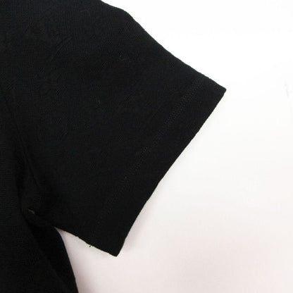 Louis Vuitton Dress Short Sleeve Monogram Pique Polo Gold Button L Black