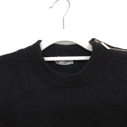 Dior Knit Sweater Long Sleeve Zip Decoration Logo Crew Neck Tight Fit Iline Top