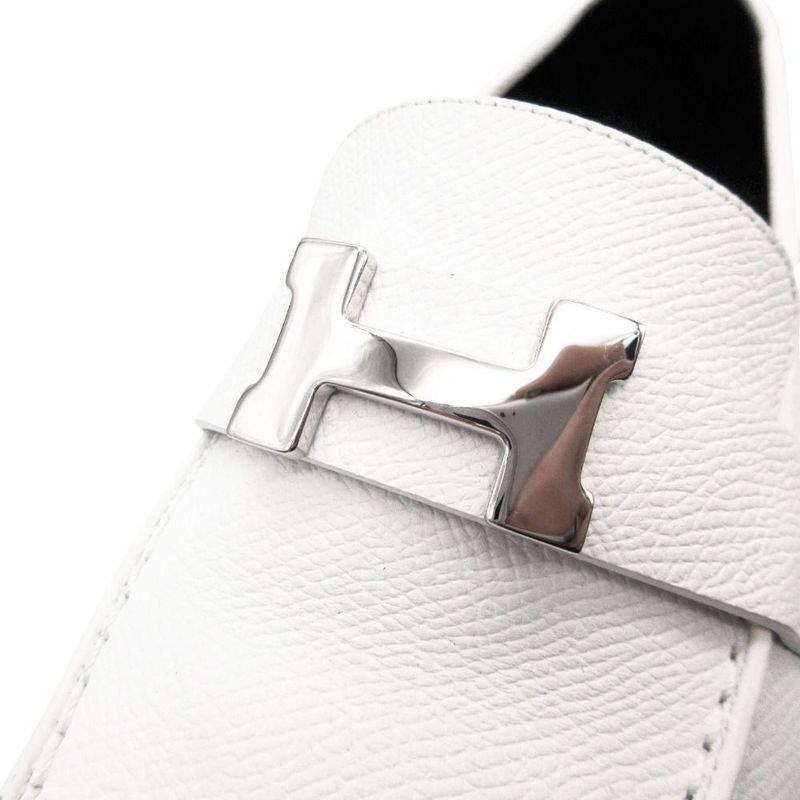 Hermes Lofa Moccasins Faubourg Veau Epsom White 37