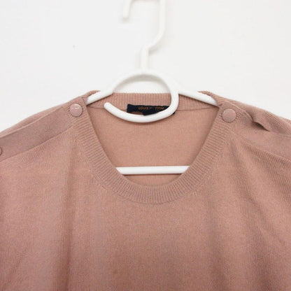 Louis Vuitton Cashmere Knit Sweater Wide Side Slit Pink