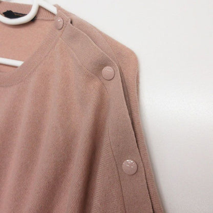 Louis Vuitton Cashmere Knit Sweater Wide Side Slit Pink