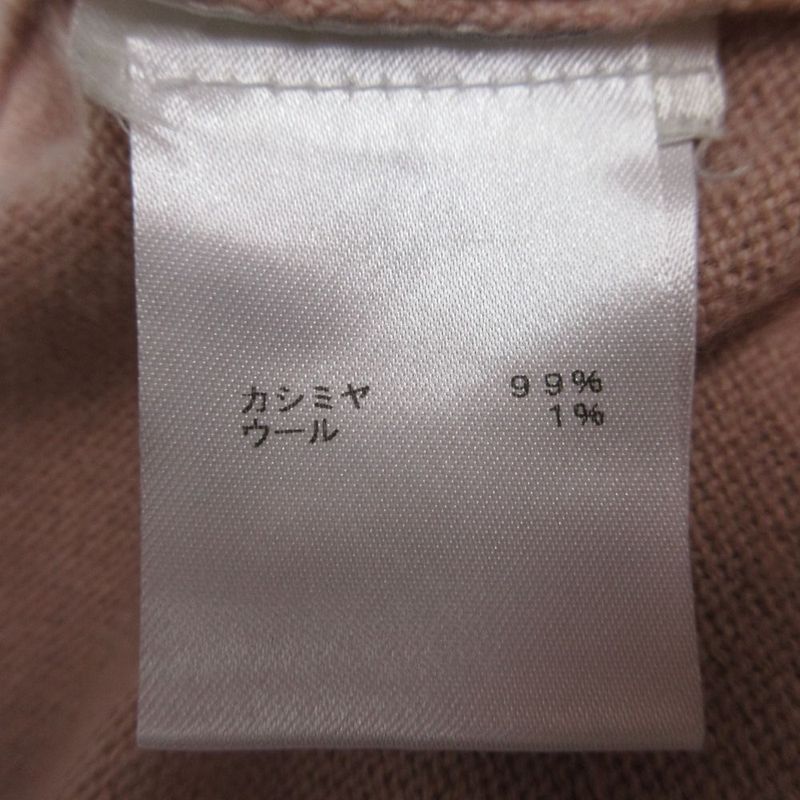 Louis Vuitton Cashmere Knit Sweater Wide Side Slit Pink