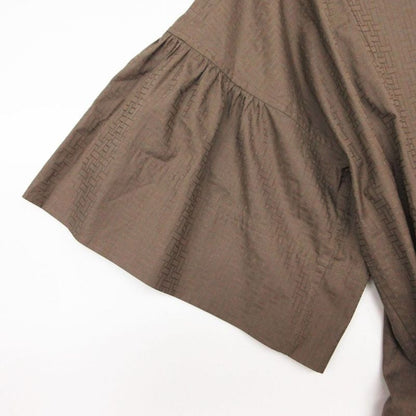 Hermes Dress Bohemian Short Gauze Mosaic 40 L Brown