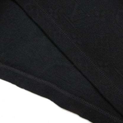 Louis Vuitton Dress Short Sleeve Monogram Pique Polo Gold Button L Black