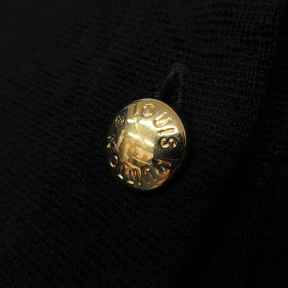 Louis Vuitton Dress Short Sleeve Monogram Pique Polo Gold Button L Black