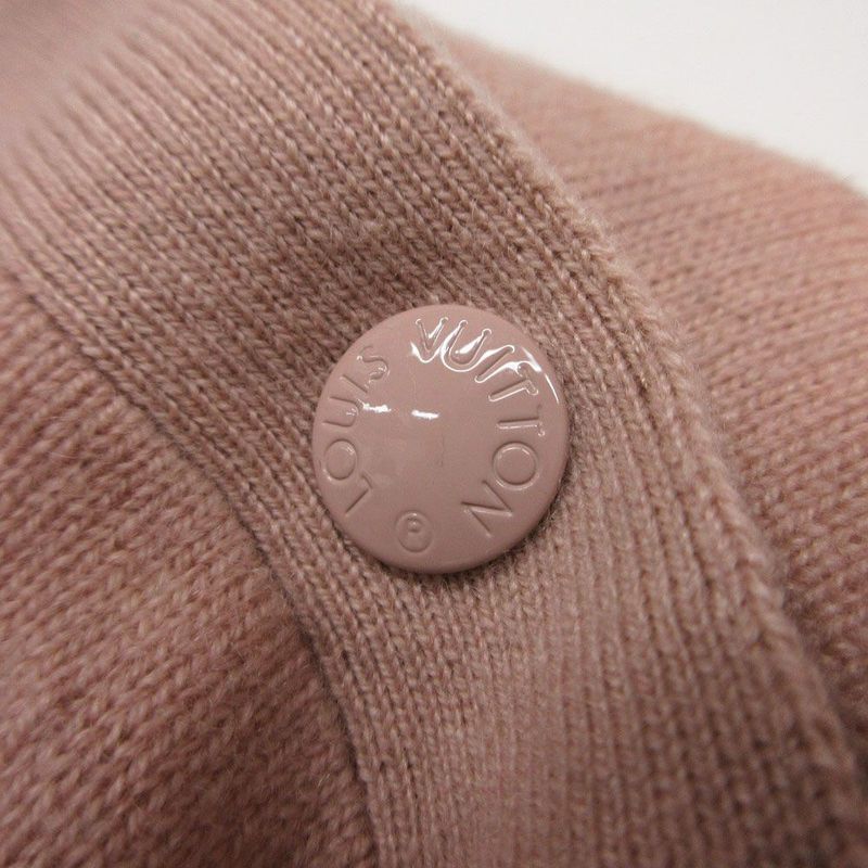Louis Vuitton Cashmere Knit Sweater Wide Side Slit Pink