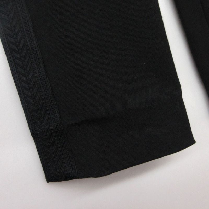 Dior Pants Stretch Braid Side Line 38 S Black