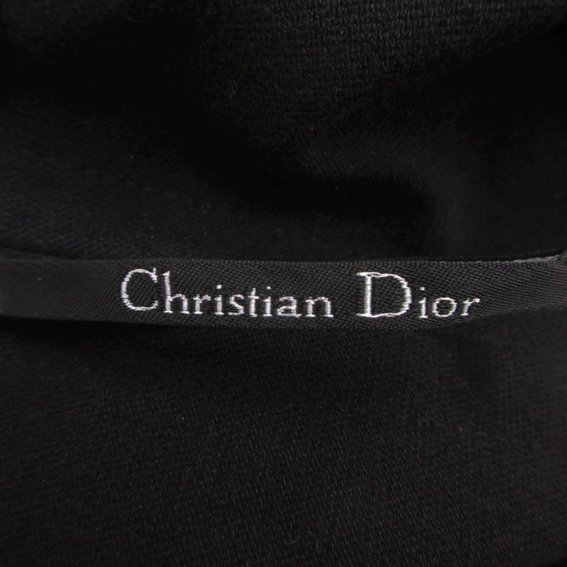 Dior Pants Stretch Braid Side Line 38 S Black