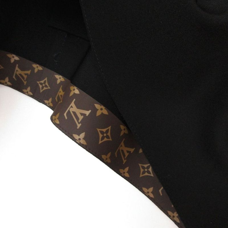 Louis Vuitton Peplum Top Stretch Top Sleeveless Monogram 34 XS Black