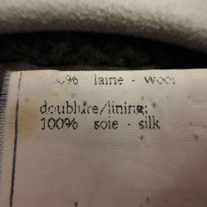 Chanel Vintage Tweed Tailored Jacket Square CC Logo Button 38 M Brown