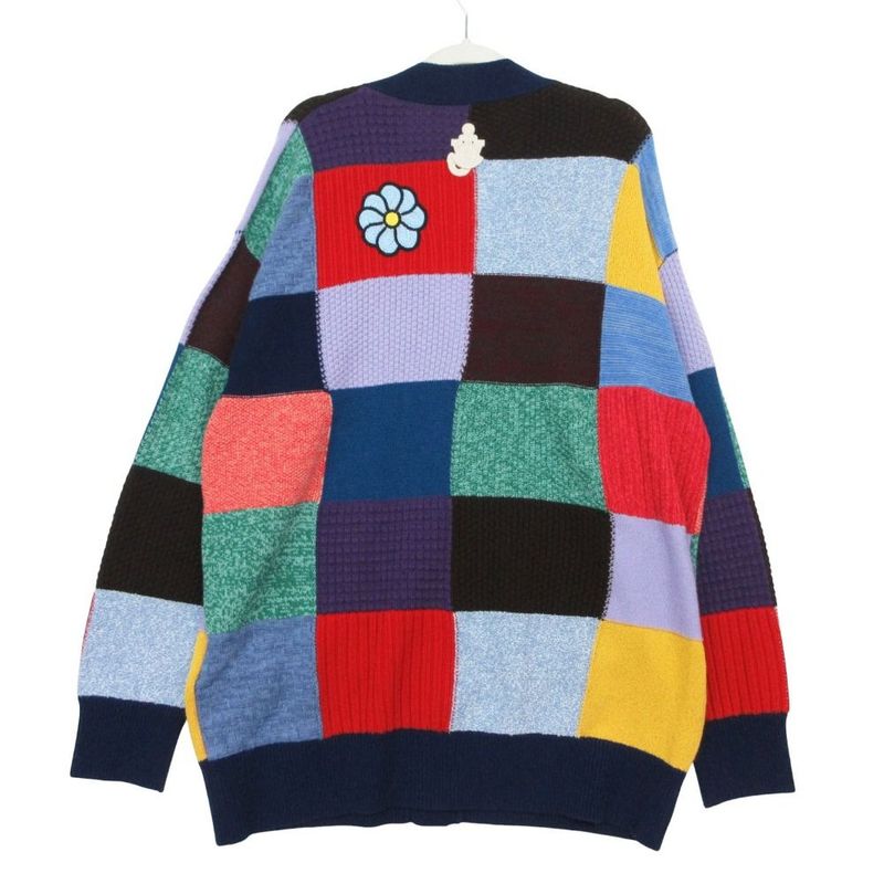 Moncler Genius 1 JW Anderson Cashmere Blend Cardigan Patchwork M Multicolor