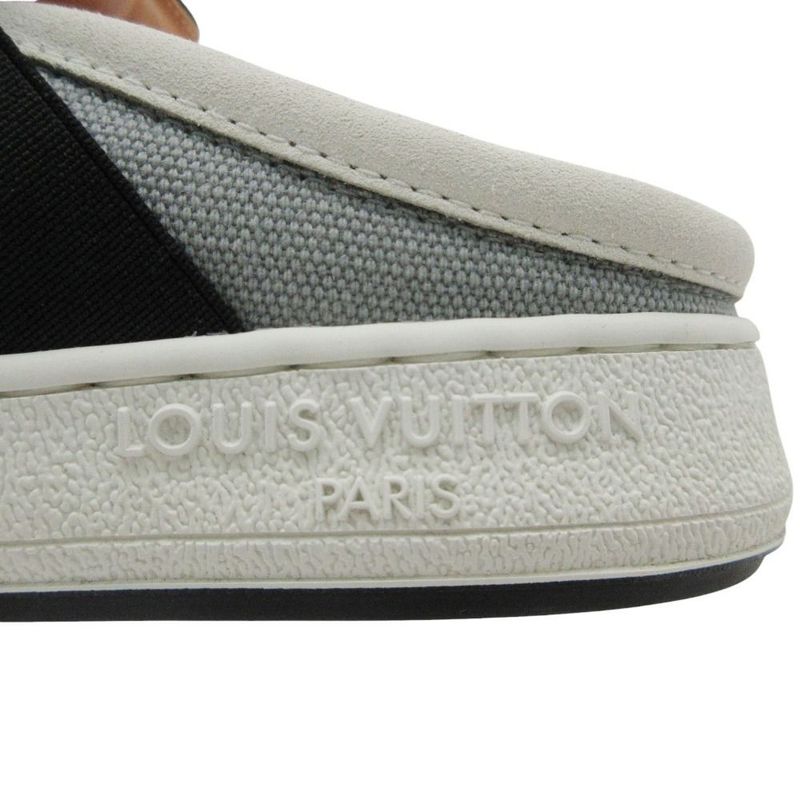 Louis Vuitton Sneakers Sandals Slip on Suede Luxury Line Shoes 35 Black