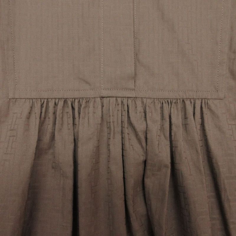 Hermes Dress Bohemian Short Gauze Mosaic 40 L Brown