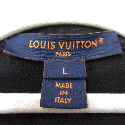 Louis Vuitton Dress Short Sleeve Monogram Pique Polo Gold Button L Black