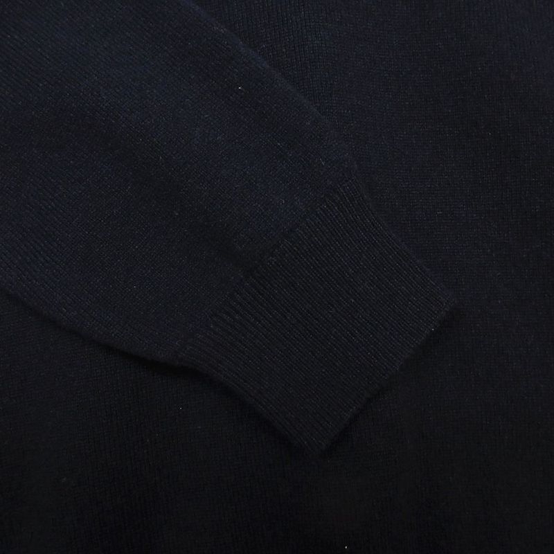 Louis Vuitton Cashmere Blend Knit Sweater Long Sleeve Layered 2-Way Top S Navy