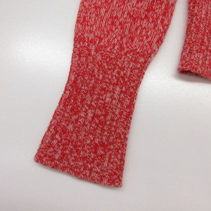 Dior Cashmere Blend Knit Sweater Long Sleeve Heart Embroidery 38 S Red