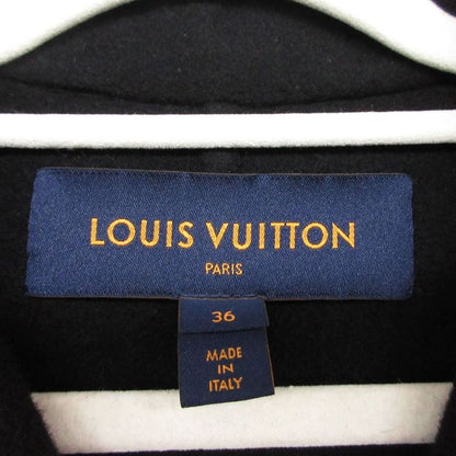 Louis Vuitton Cashmere Peacoat Double Breasted Jacket Anchor Gold Button 36 S