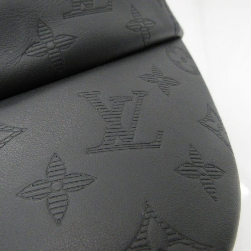 Louis Vuitton Cap Monogram Shadow Leather Hat Black