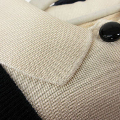 Louis Vuitton Cashmere Blend Knit Sweater Long Sleeve Layered 2-Way Top S Navy
