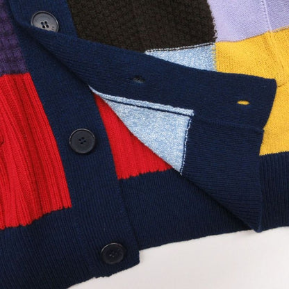 Moncler Genius 1 JW Anderson Cashmere Blend Cardigan Patchwork M Multicolor