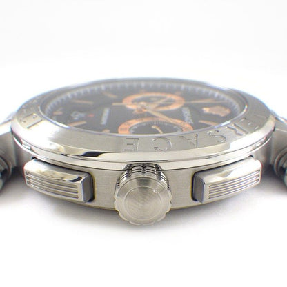 Versace Watch Aion Date Chronograph Small Seconds Black Dial SS Quartz Analog