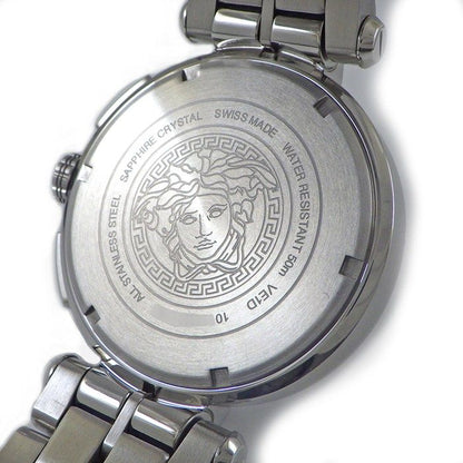 Versace Watch Aion Date Chronograph Small Seconds Black Dial SS Quartz Analog