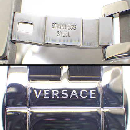 Versace Watch Aion Date Chronograph Small Seconds Black Dial SS Quartz Analog