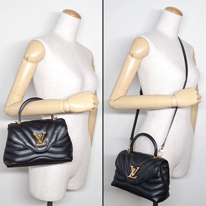 Louis Vuitton Shoulder Bag Holdomi LV New Wave Noir Black Calf Leather