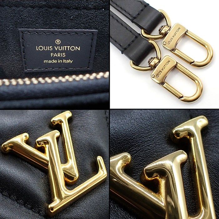 Louis Vuitton Shoulder Bag Holdomi LV New Wave Noir Black Calf Leather