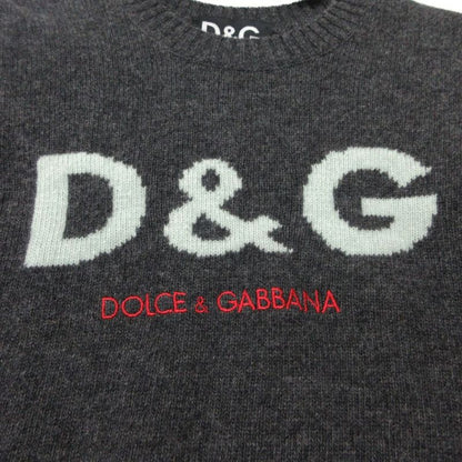 Dolce & Gabbana D&g Wool Nylon Logo Knit Sweater Short Sleeve