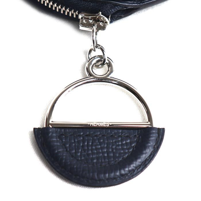 Hermes in the Loop Mini Veau Epsom Coin Case Blue Indigo Multicolor