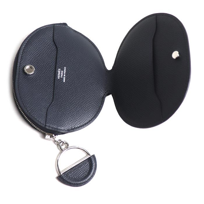 Hermes in the Loop Mini Veau Epsom Coin Case Blue Indigo Multicolor
