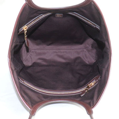 Miu Miu Ivy Leather Tote Dark Brown