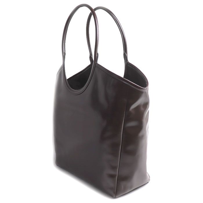 Miu Miu Ivy Leather Tote Dark Brown