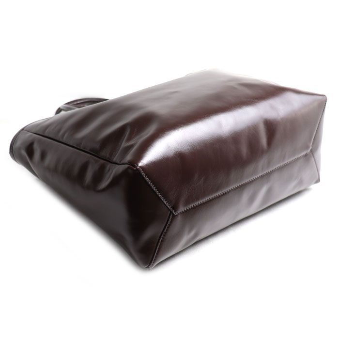 Miu Miu Ivy Leather Tote Dark Brown