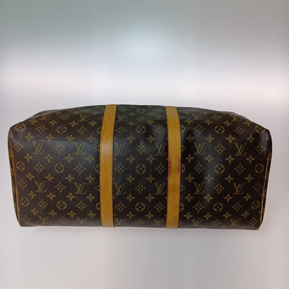 Louis Vuitton Monogram Keepall 50 Boston Bag Brown Key Missing