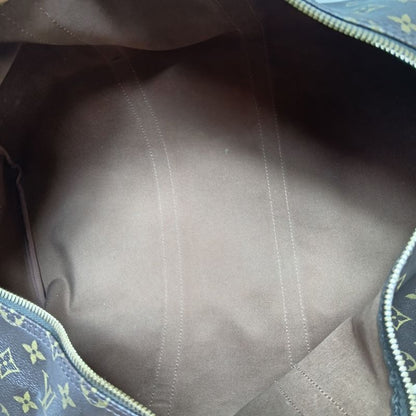 Louis Vuitton Monogram Keepall 50 Boston Bag Brown Key Missing