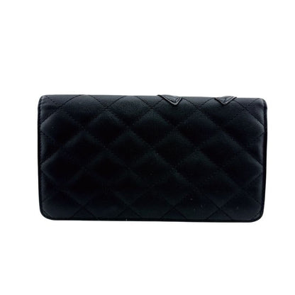 Chanel Wallet Cambon Line CC Logo Leather Black