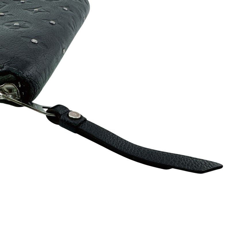 Louis Vuitton Studded Zippy Wallet Platine Monogram Empreinte Leather Black