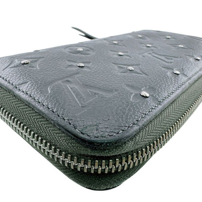 Louis Vuitton Studded Zippy Wallet Platine Monogram Empreinte Leather Black