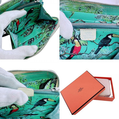 Hermes Coin Card Case Purse Leather Bifold Wallet White
