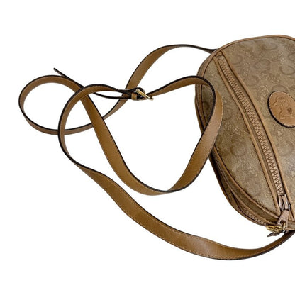 Celine Vintage Salki Pochette C Carriage Pattern Shoulder Bag Brown