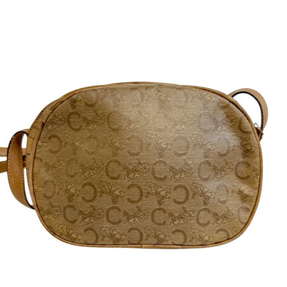 Celine Vintage Salki Pochette C Carriage Pattern Shoulder Bag Brown