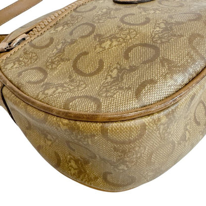 Celine Vintage Salki Pochette C Carriage Pattern Shoulder Bag Brown