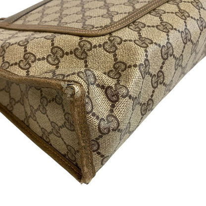 Gucci 997 Vintage GG Pattern Shoulder Sherry Line Tote Beige
